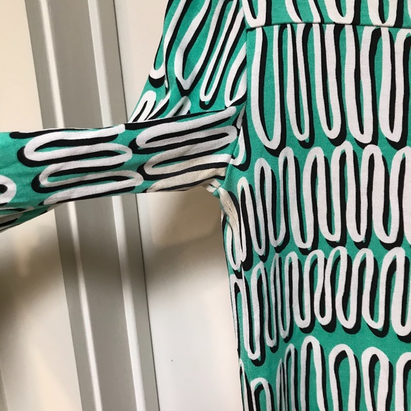 🌵Diane von Furstenberg Green Retro Dress - Picture 4 of 7